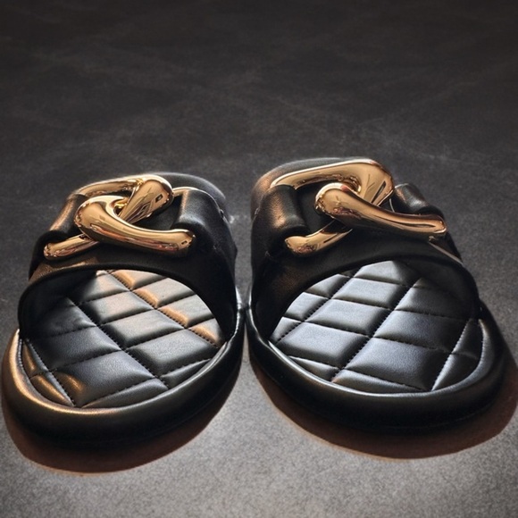 NWT Aerosoles Women's Big Chain Slide Slipper Size 7 Black - Picture 10 of 11